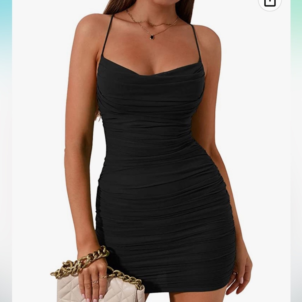 Black Mini Bodycon Dress. Size small